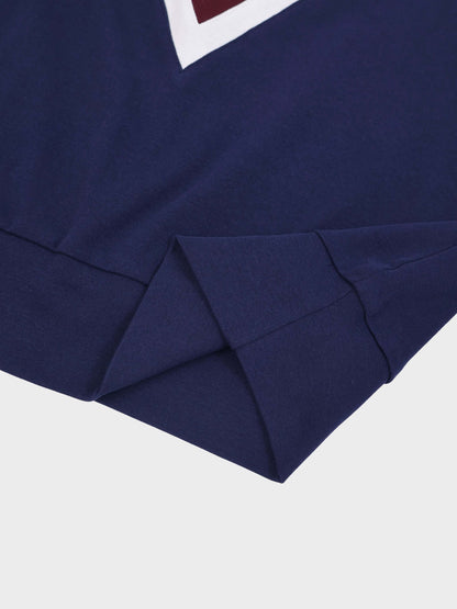 Varsity Bomber-Navy/Burgundy