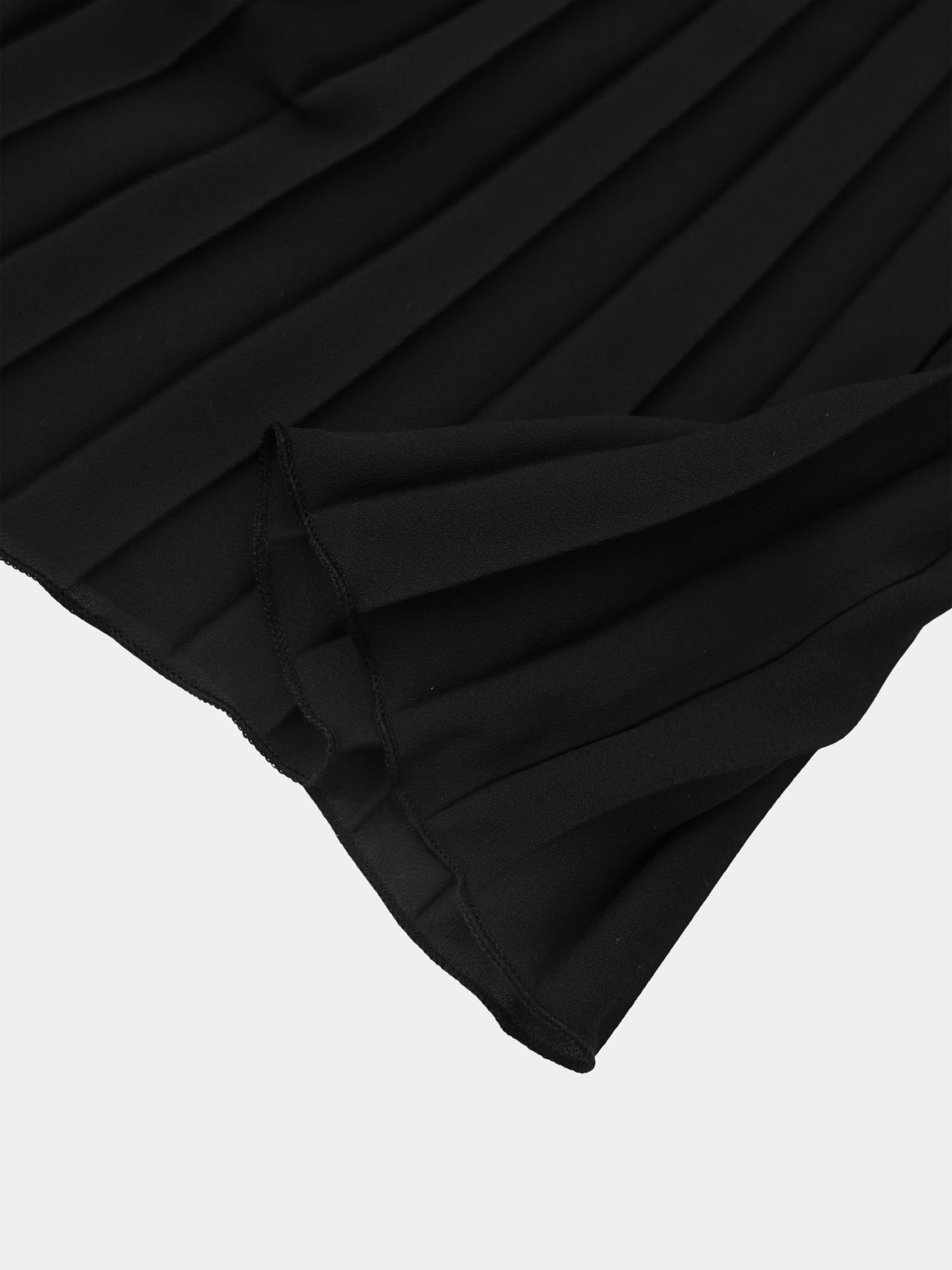 Mini Pleat Yoke Dress - Black