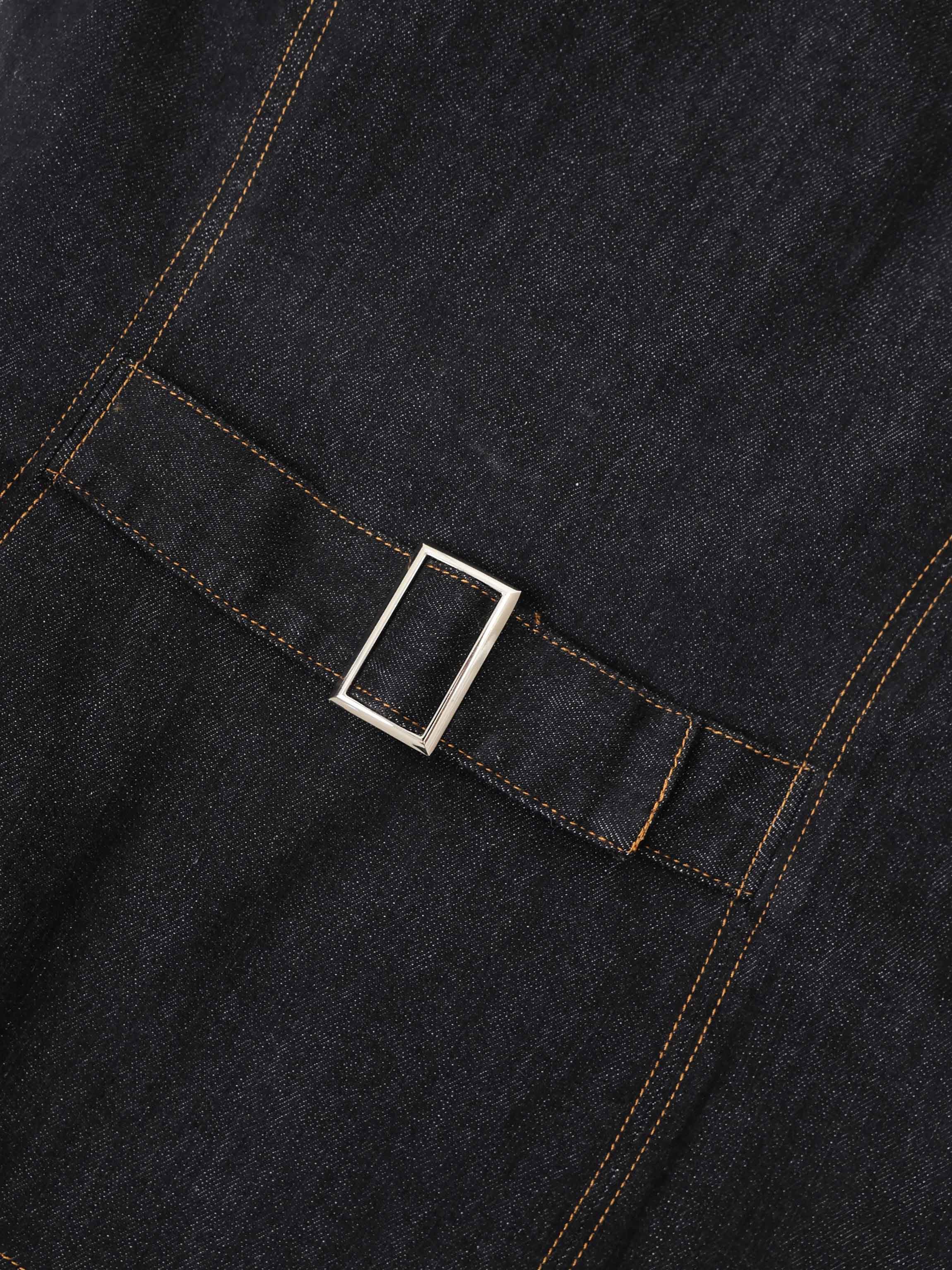 Denim Vest - Black