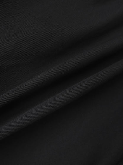 Twill Trumpet Skirt-Black
