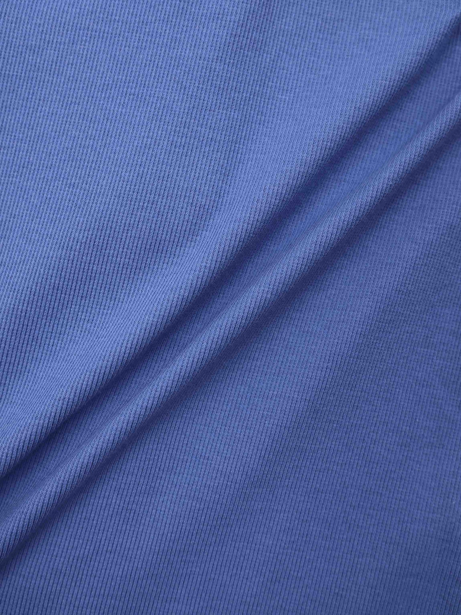 Ribbed Button Down Shirt-Blue