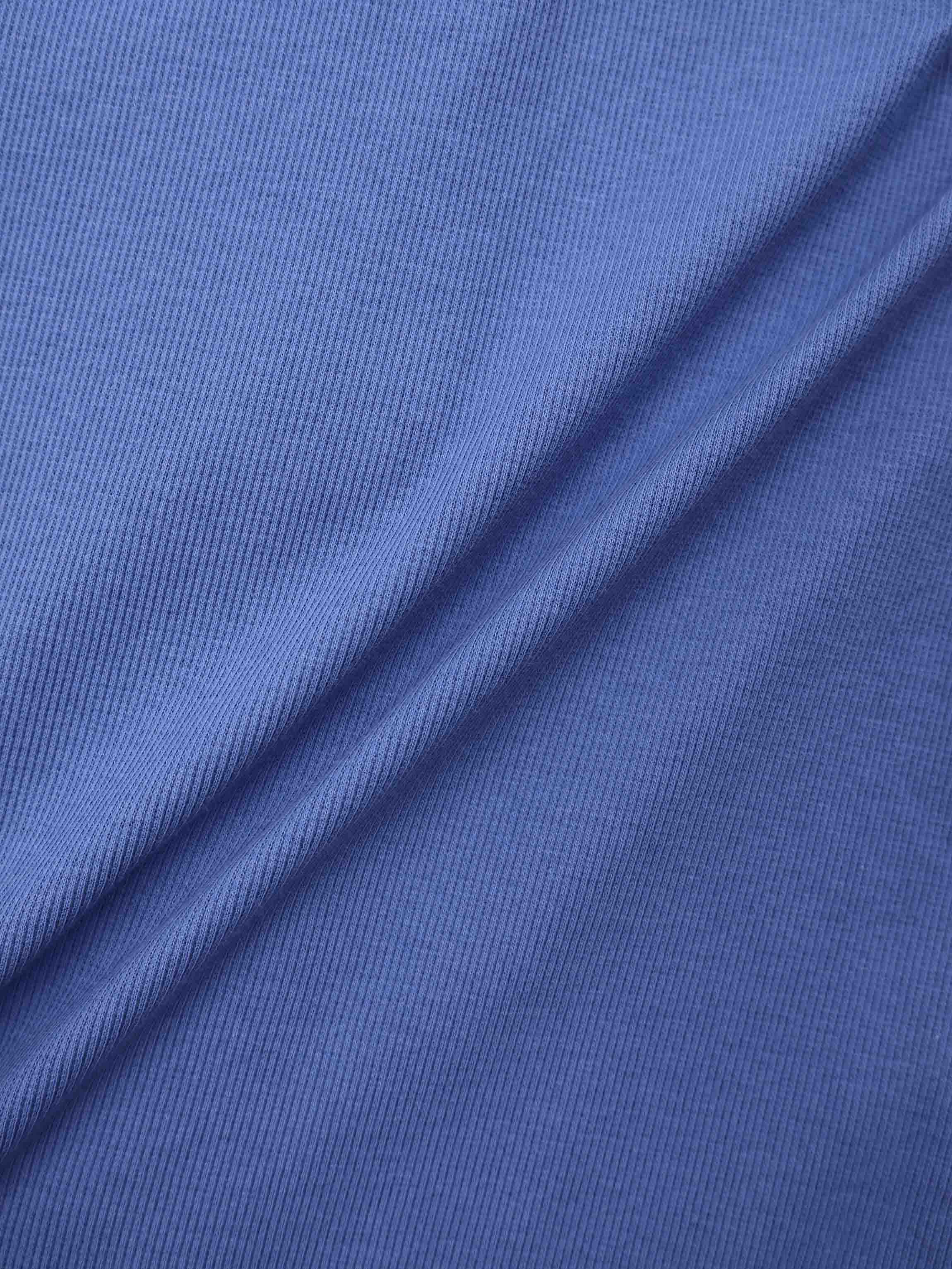 Ribbed Button Down Shirt-Blue