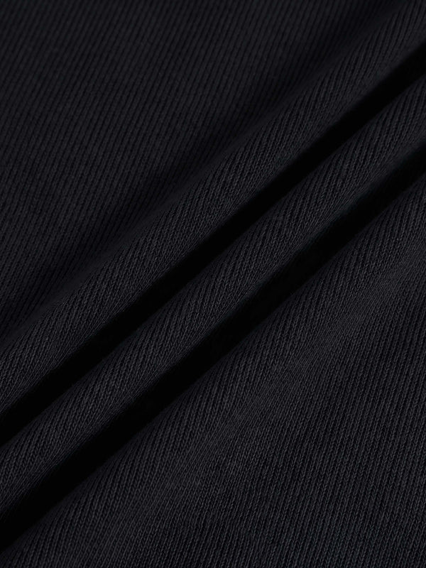 Button Down Ribbed Maxi Dress-Black