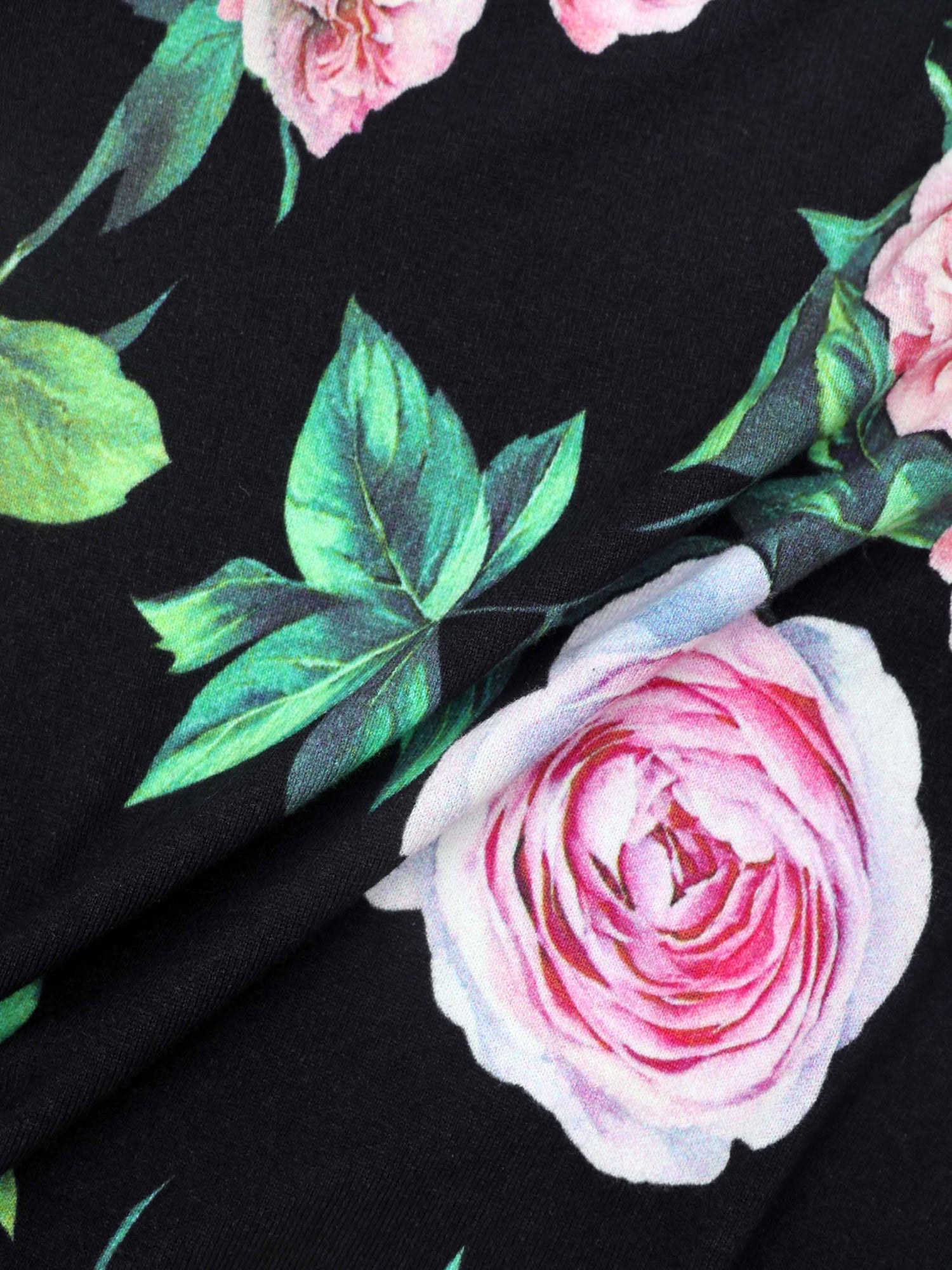 Printed Sweater-Black Pop Floral