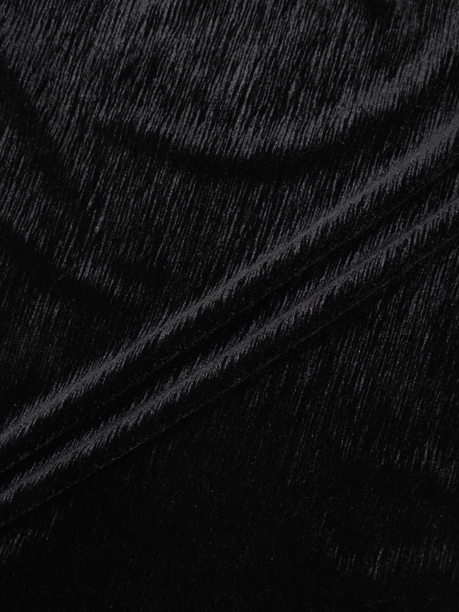 Textured Velour Turtleneck - Black