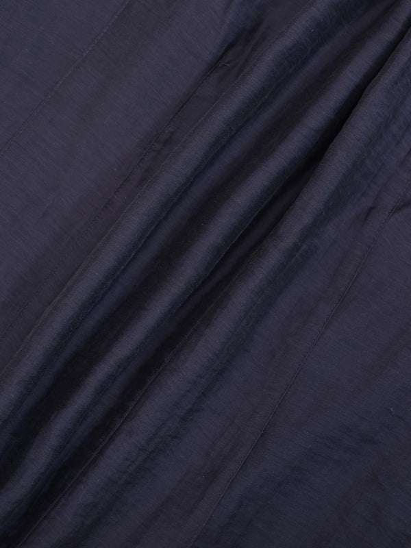 High V Neck Blouse-Navy