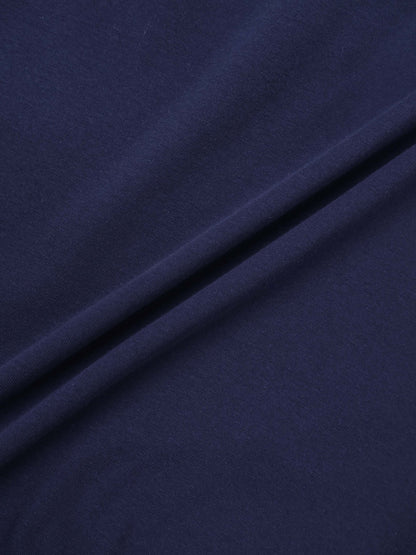 Collared Bomber Tee-Navy