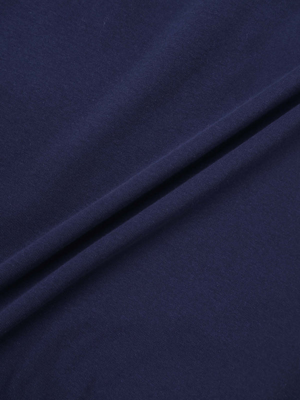 Collared Bomber Tee-Navy