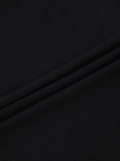 Collared High V T-Shirt-Black