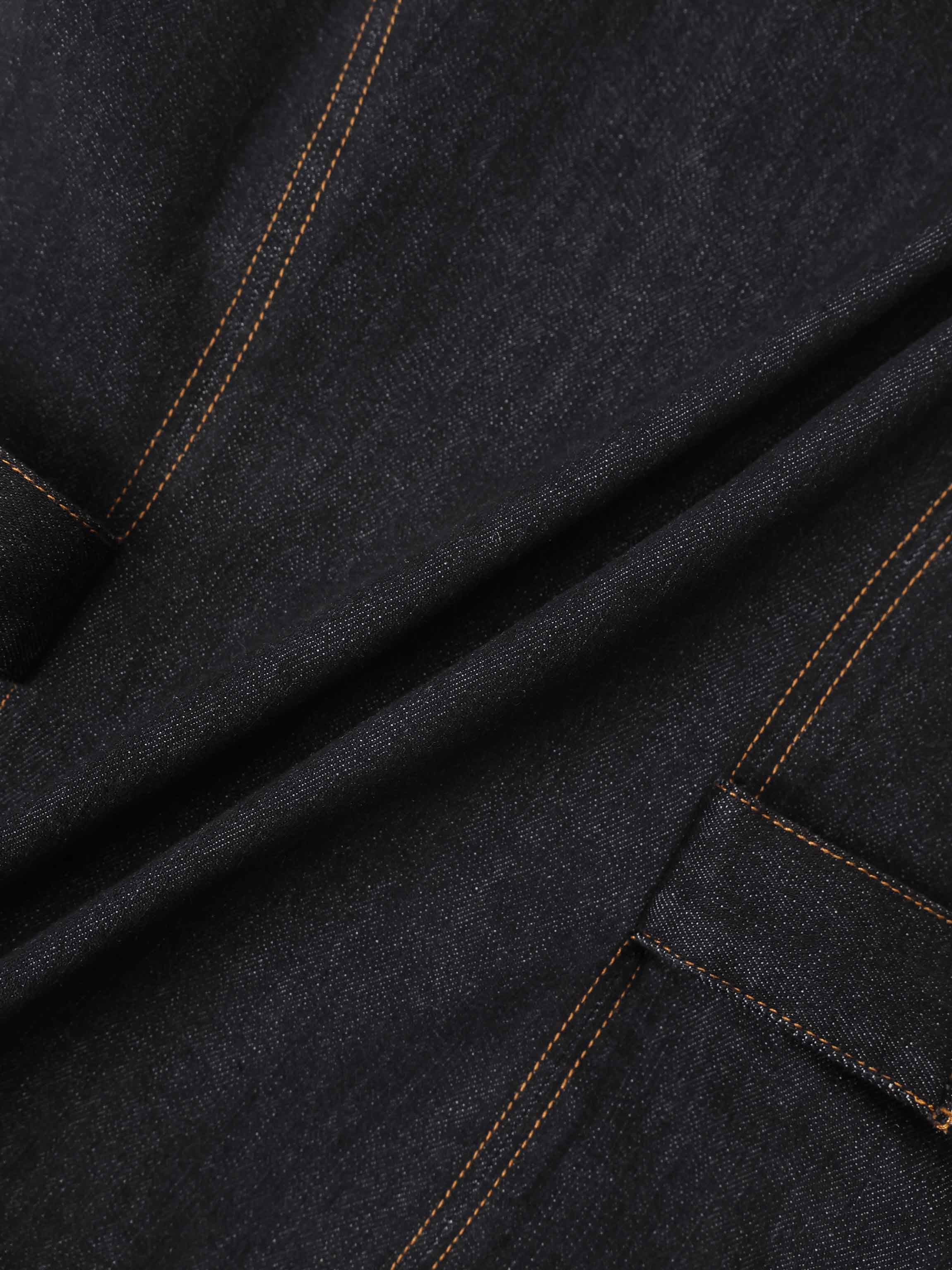 Denim Vest - Black