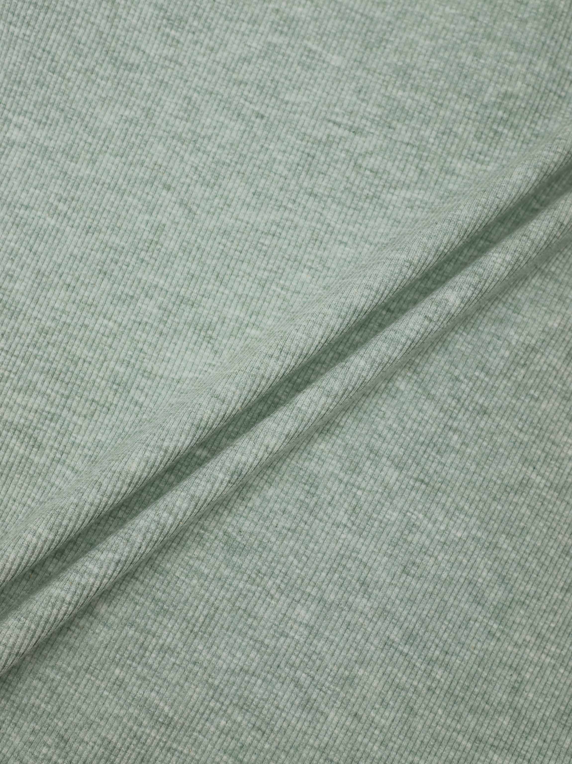 Heathered Collared Tee-Aqua