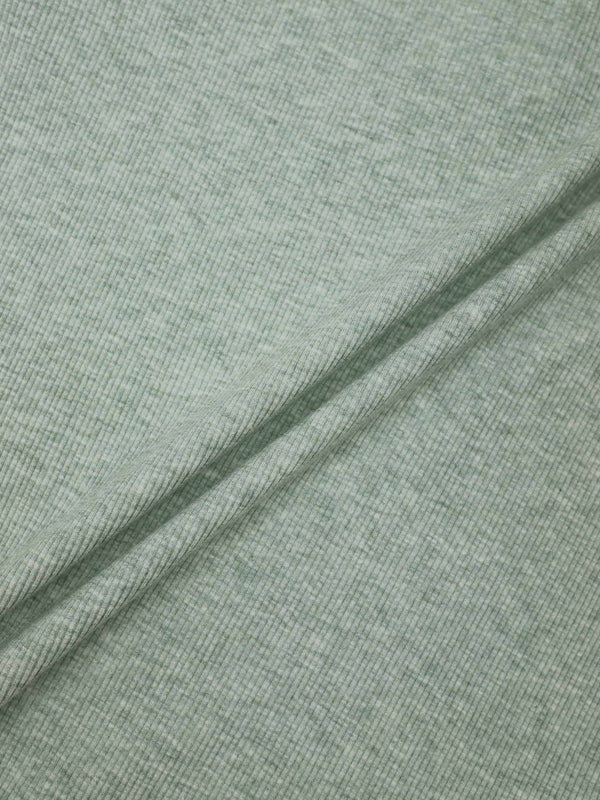 Heathered Collared Tee-Aqua