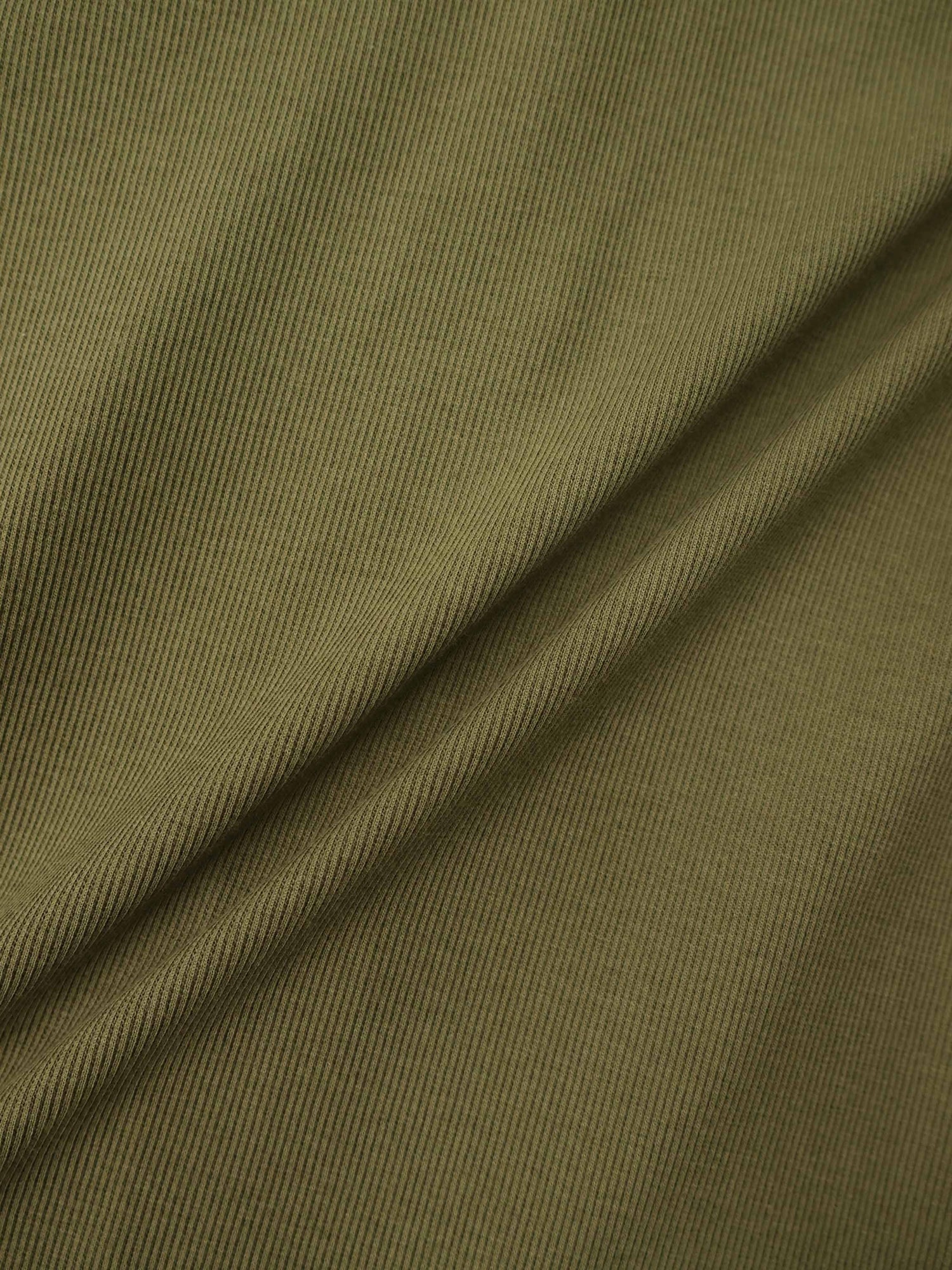Ribbed Button Down Shirt-Olive