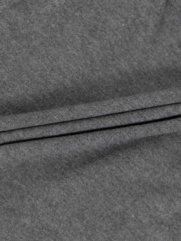 Trim Detail Crew Crop Cardigan-Heathered Grey