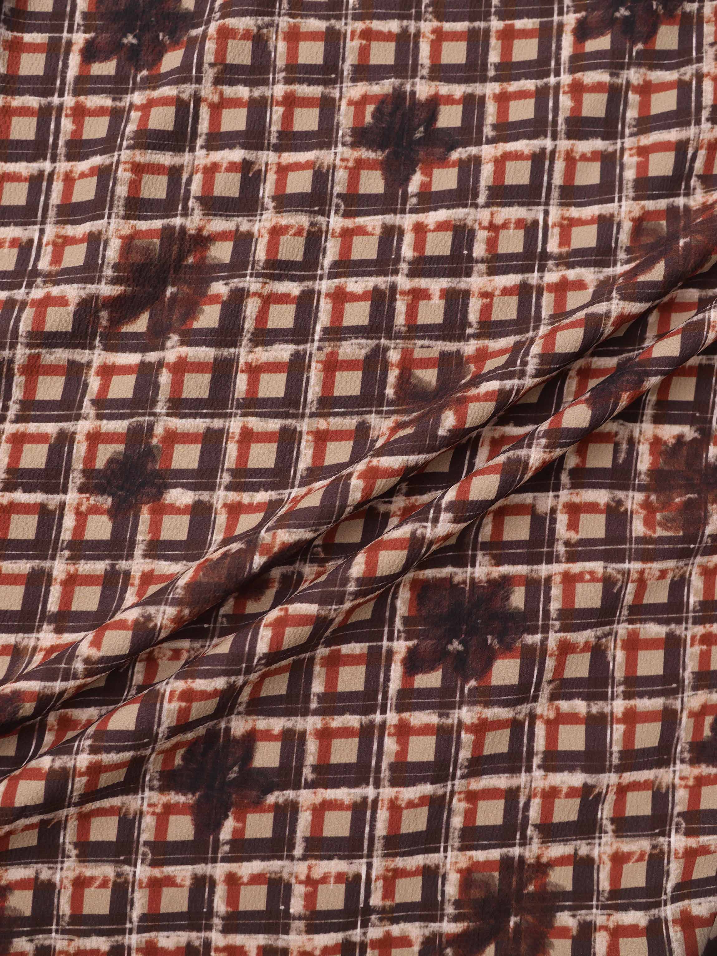 Plaid Slip Skirt - Plaid Floral