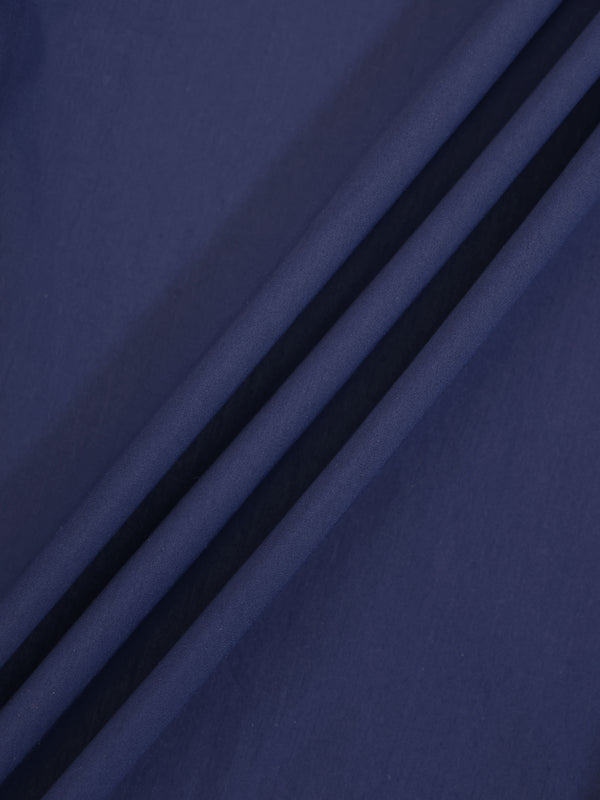 Cotton Button Down Blouse-Navy
