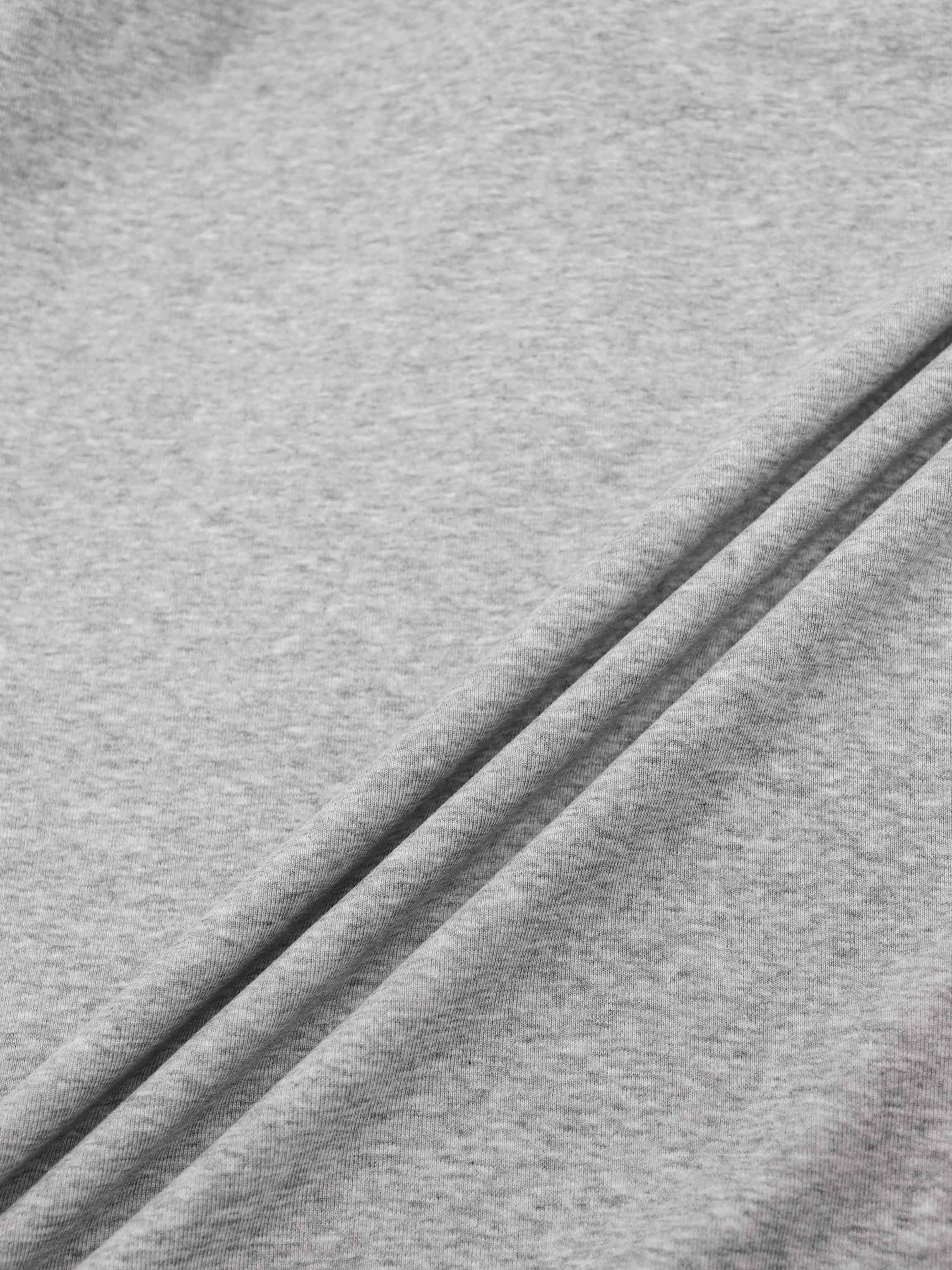 Collared Bomber Tee-Heathered Grey