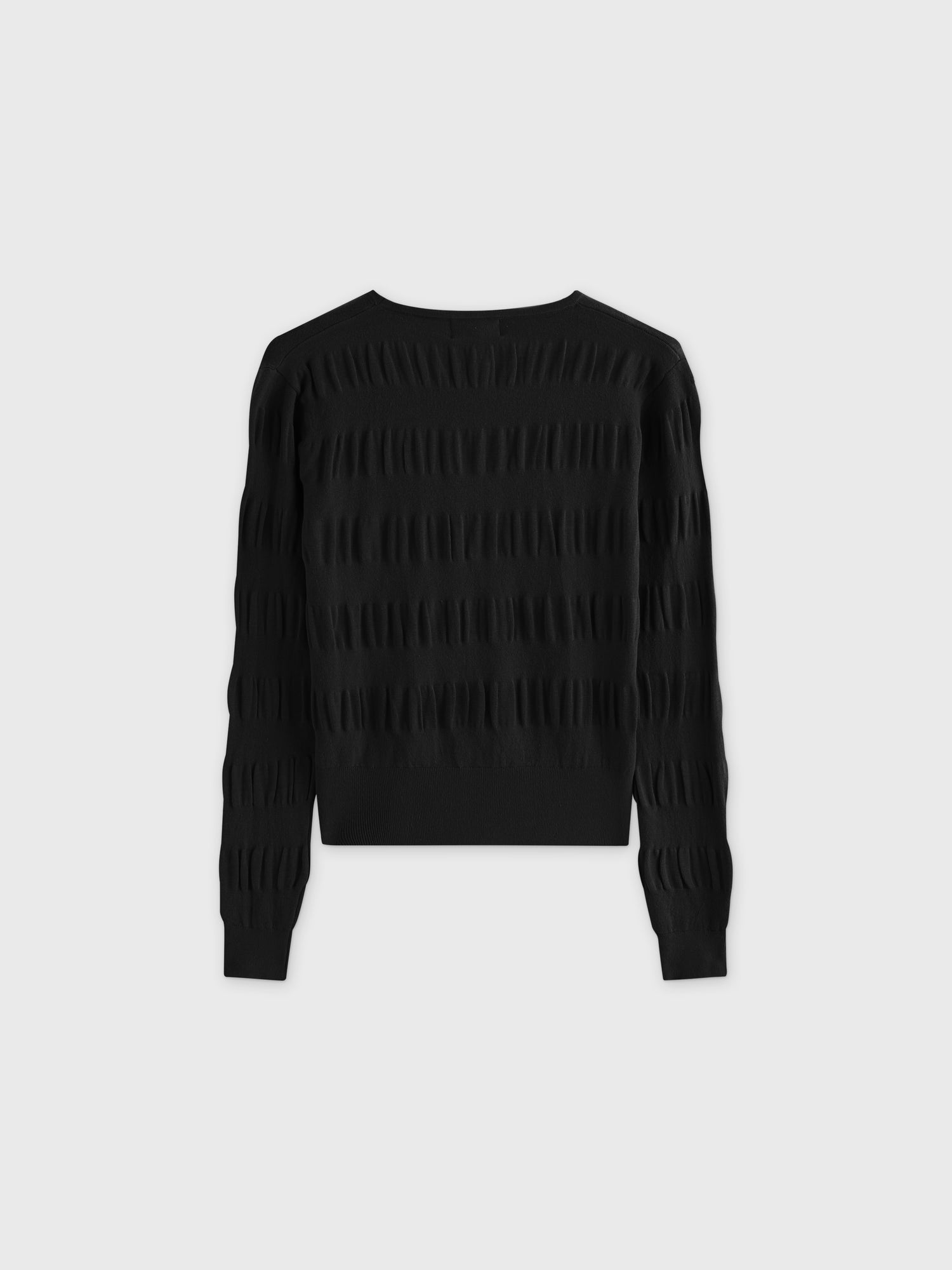 Ruched Sweater-Black