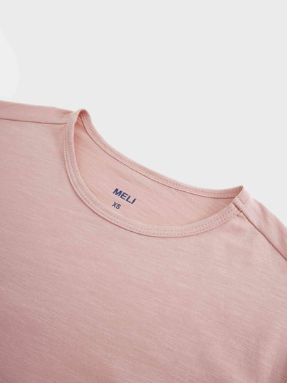 Crew Bomber Tee-Pink