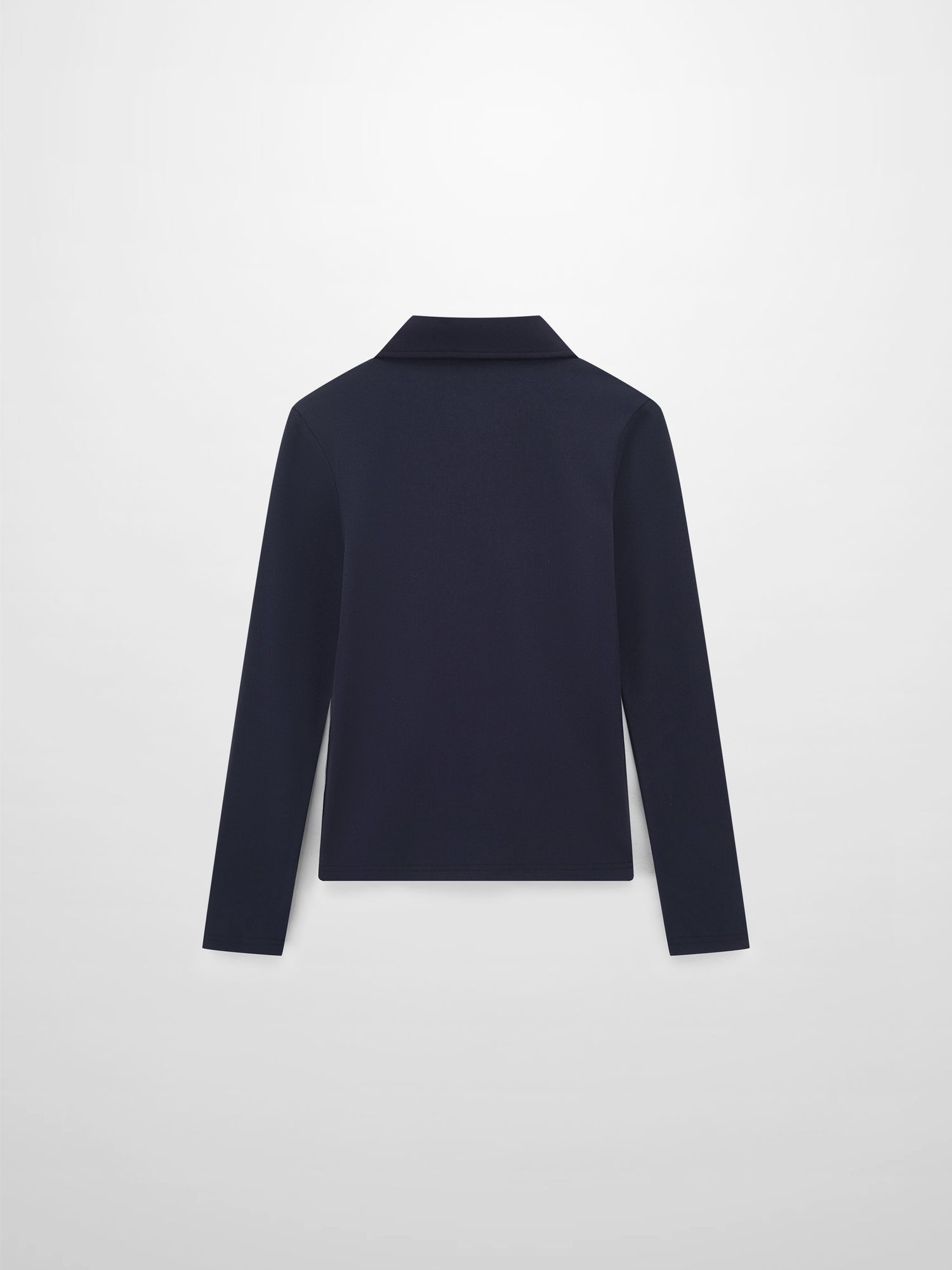 Ribbed Button Down Shirt-Navy