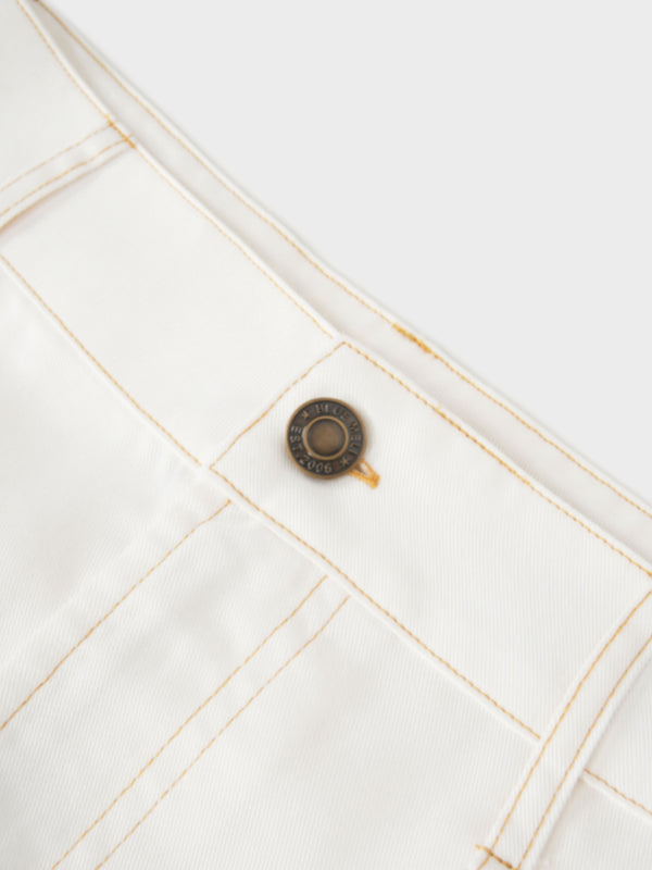 Lightweight A-Line Skirt-Solid White