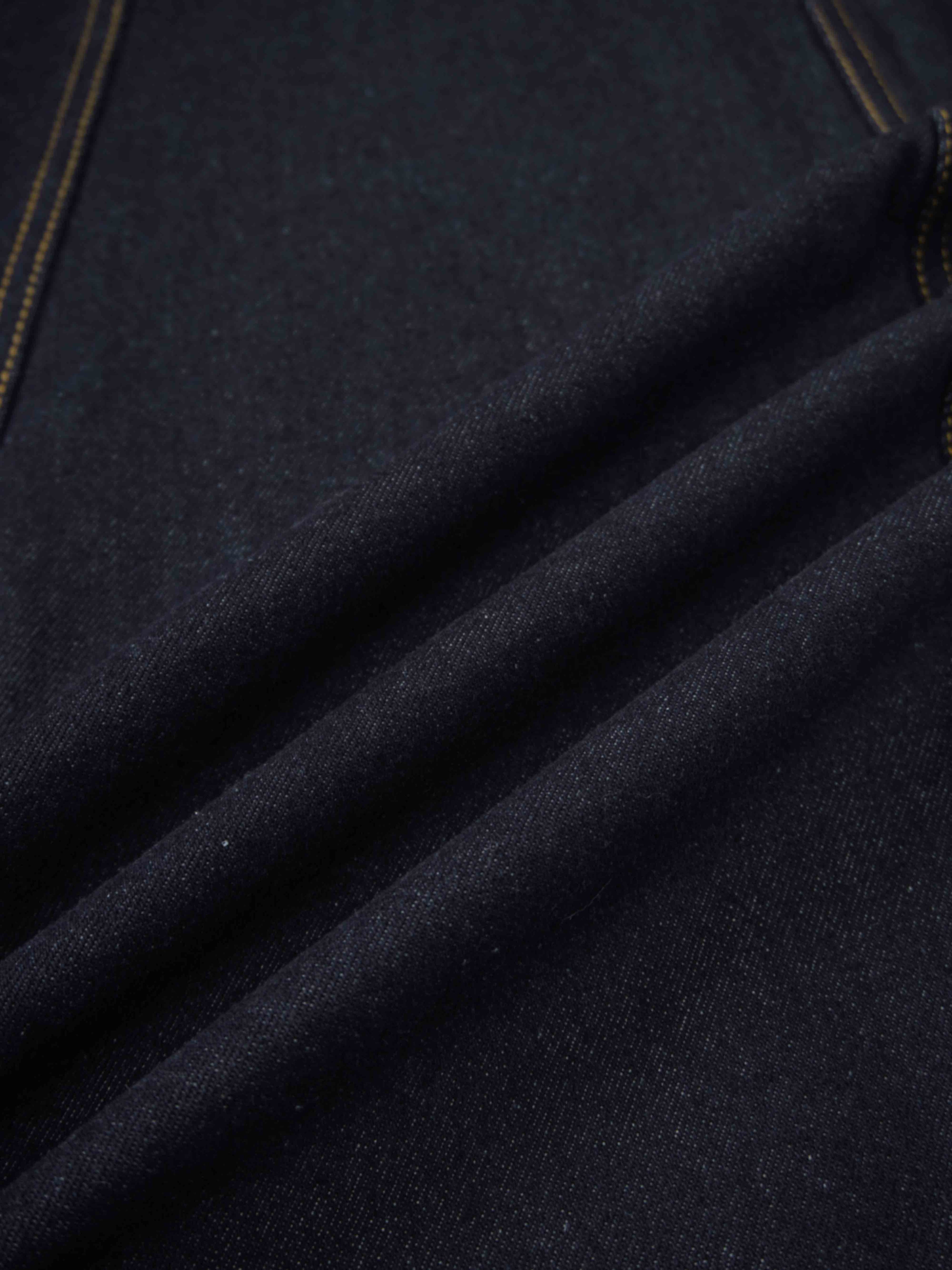 Border Stitched Yoke Denim Skirt-Blue