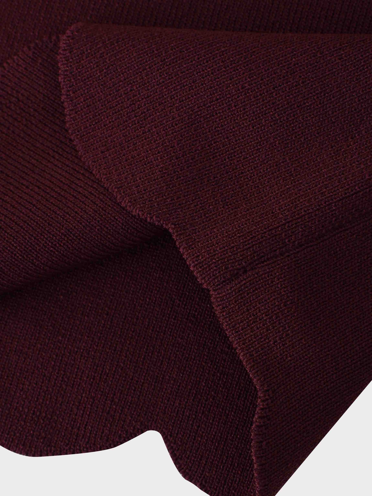 Scallop Edge Crew Cardigan-Wine