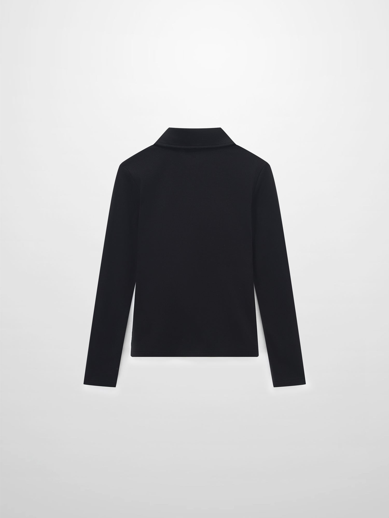 Ribbed Button Down Shirt-Black
