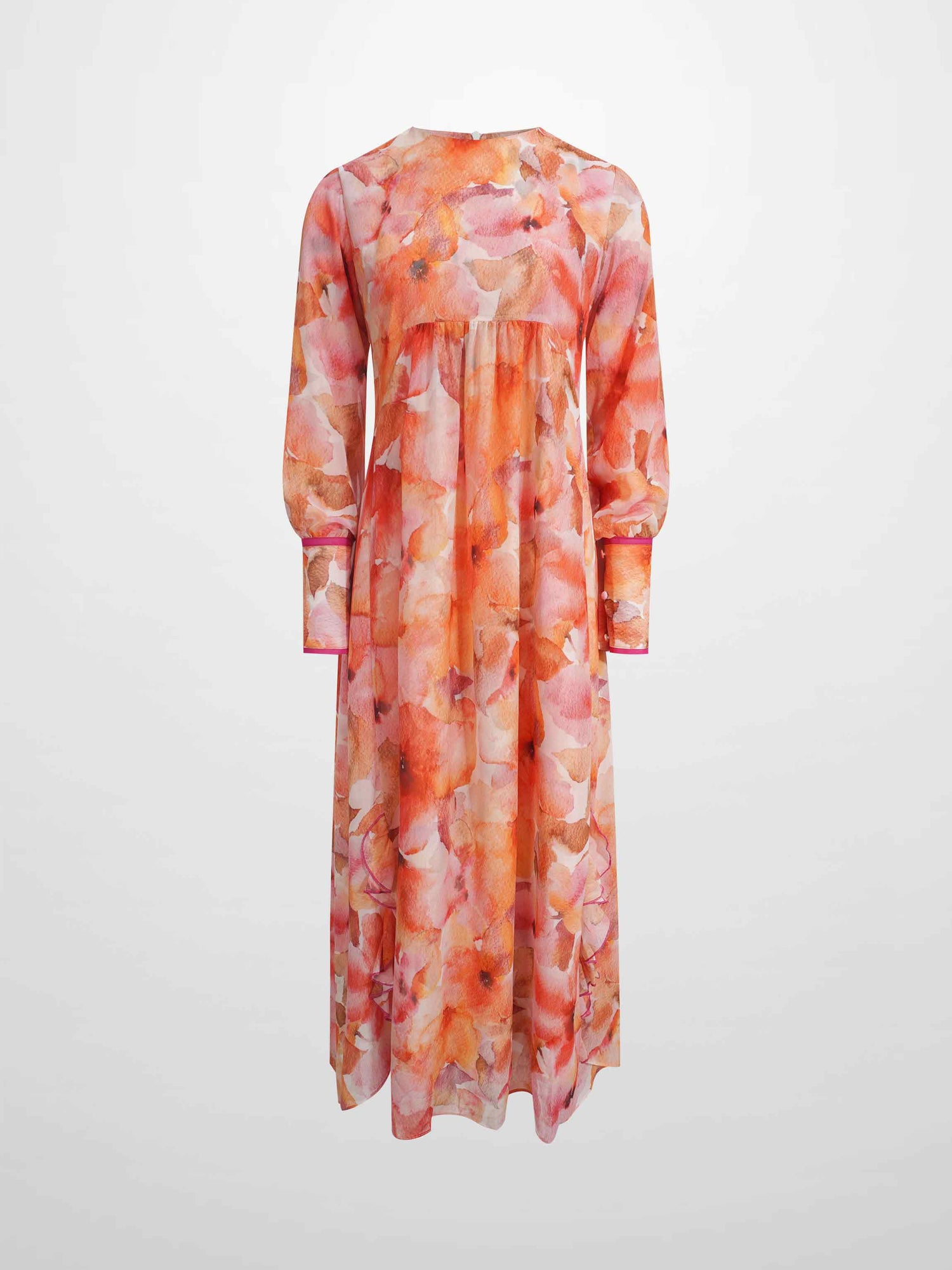 Asymmetrical Hem Dress-Spring Flowers