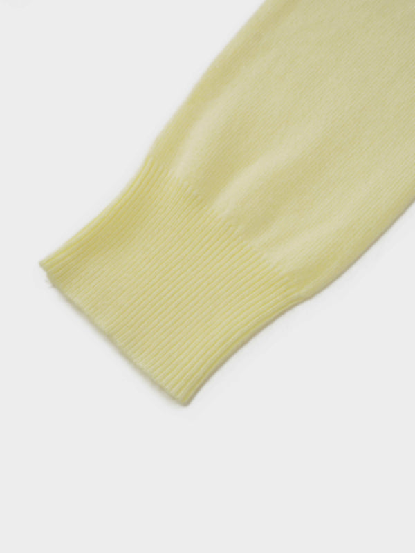 Ruffle Design Cardigan-Butter