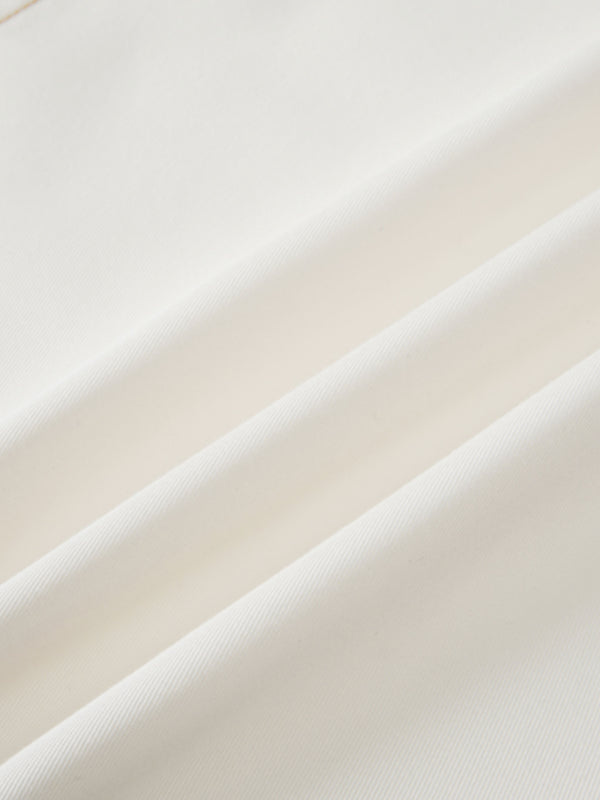 Lightweight A-Line Skirt-Solid White