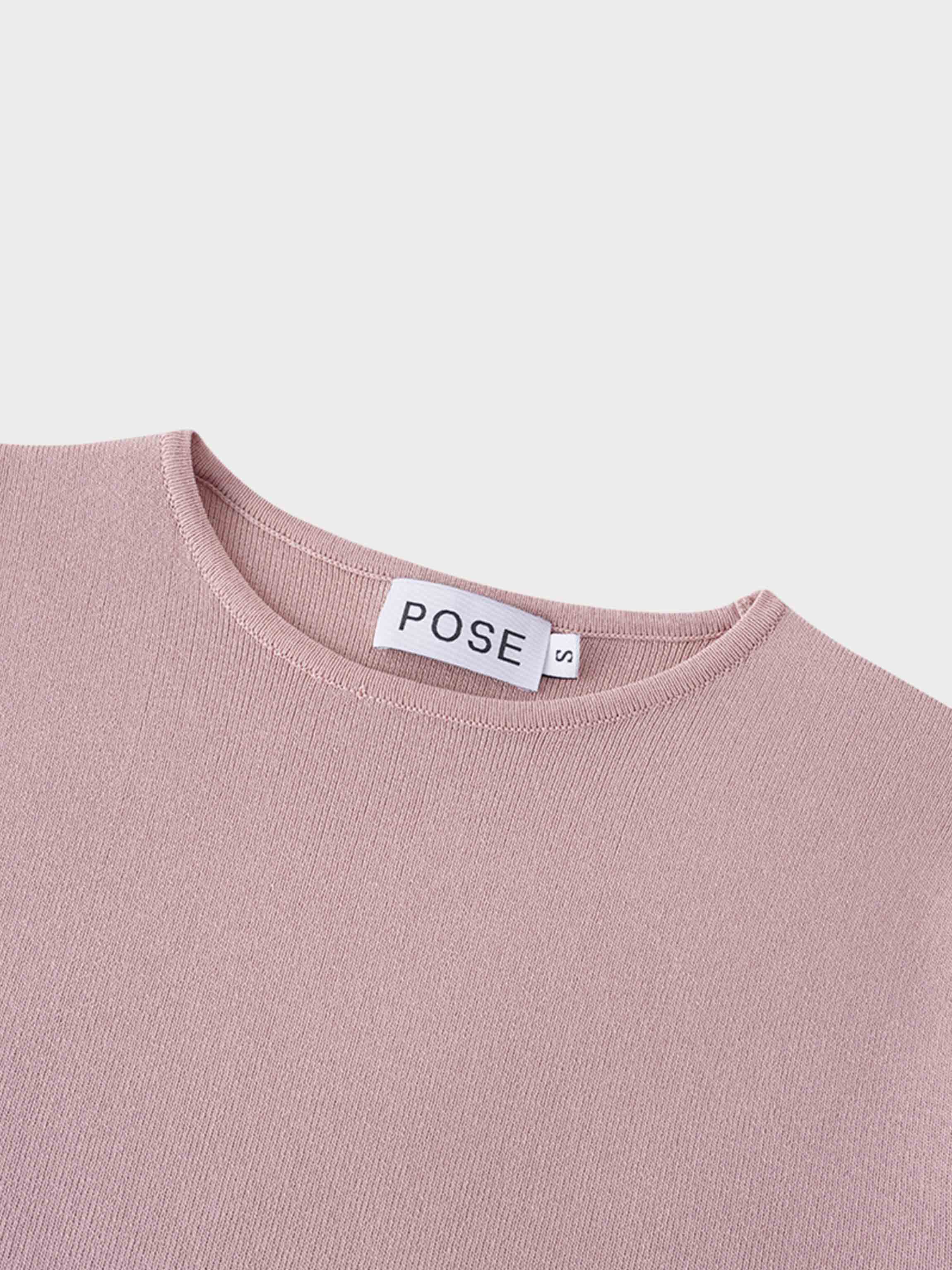 High Cuff Sweater-Blush