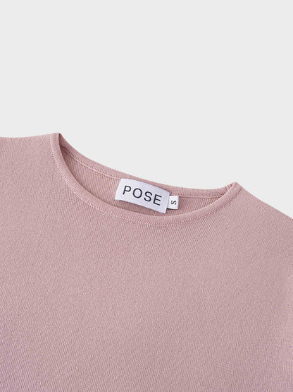 High Cuff Sweater-Blush
