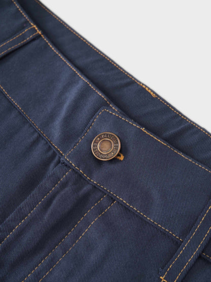 Lightweight A-Line Skirt-Navy