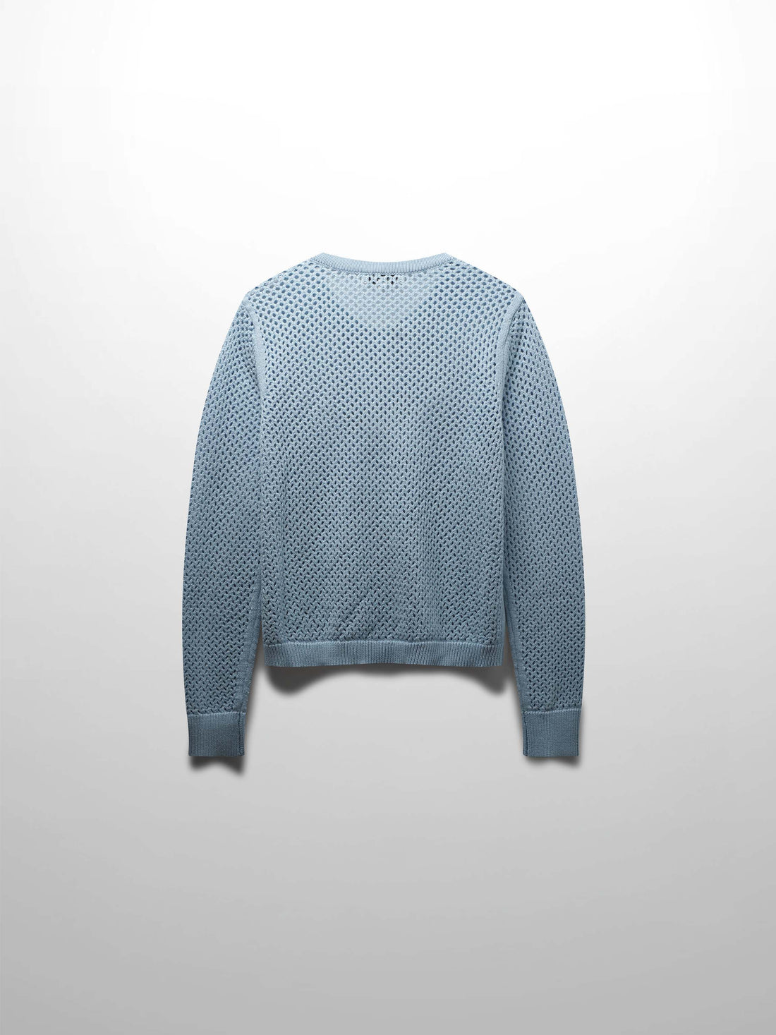 Crochet Knit Button Down Cardigan-Light Blue