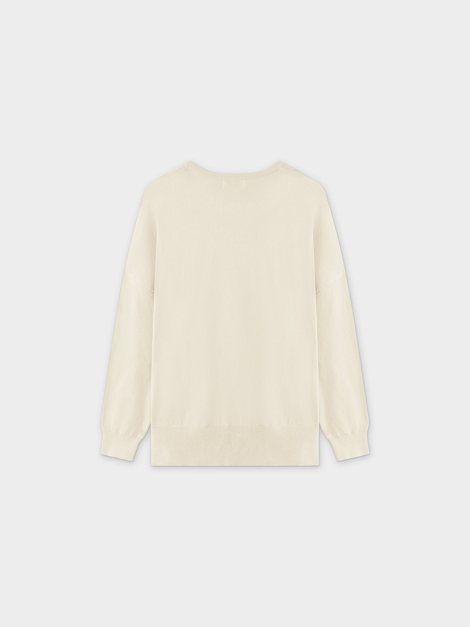 Oversized Lightweight Sweater-Ivory