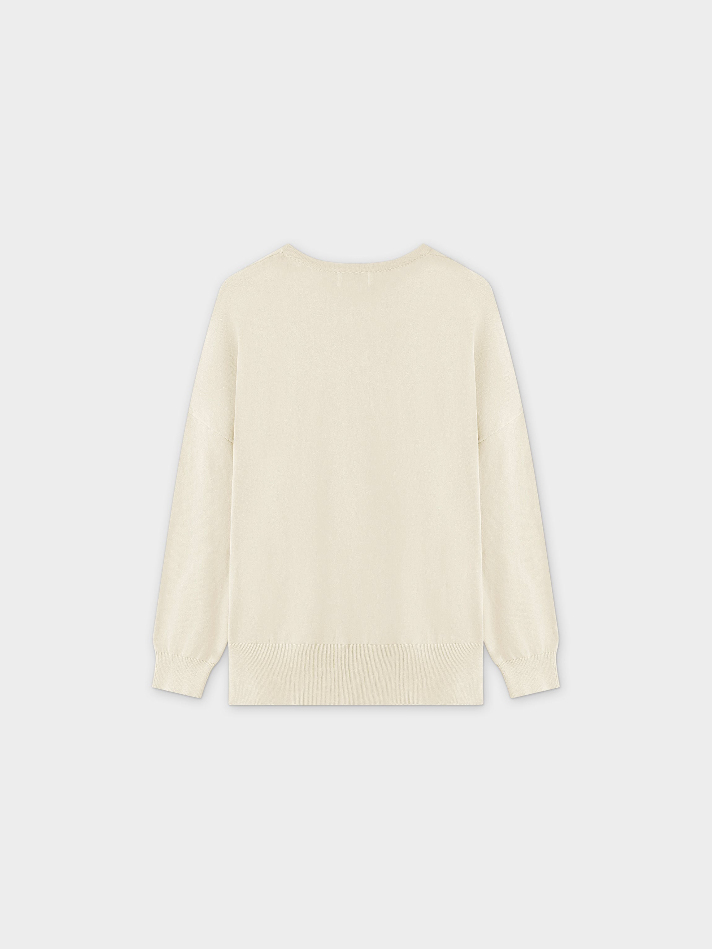 Oversized Lightweight Sweater-Ivory