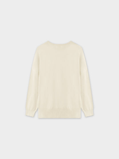Oversized Lightweight Sweater-Ivory