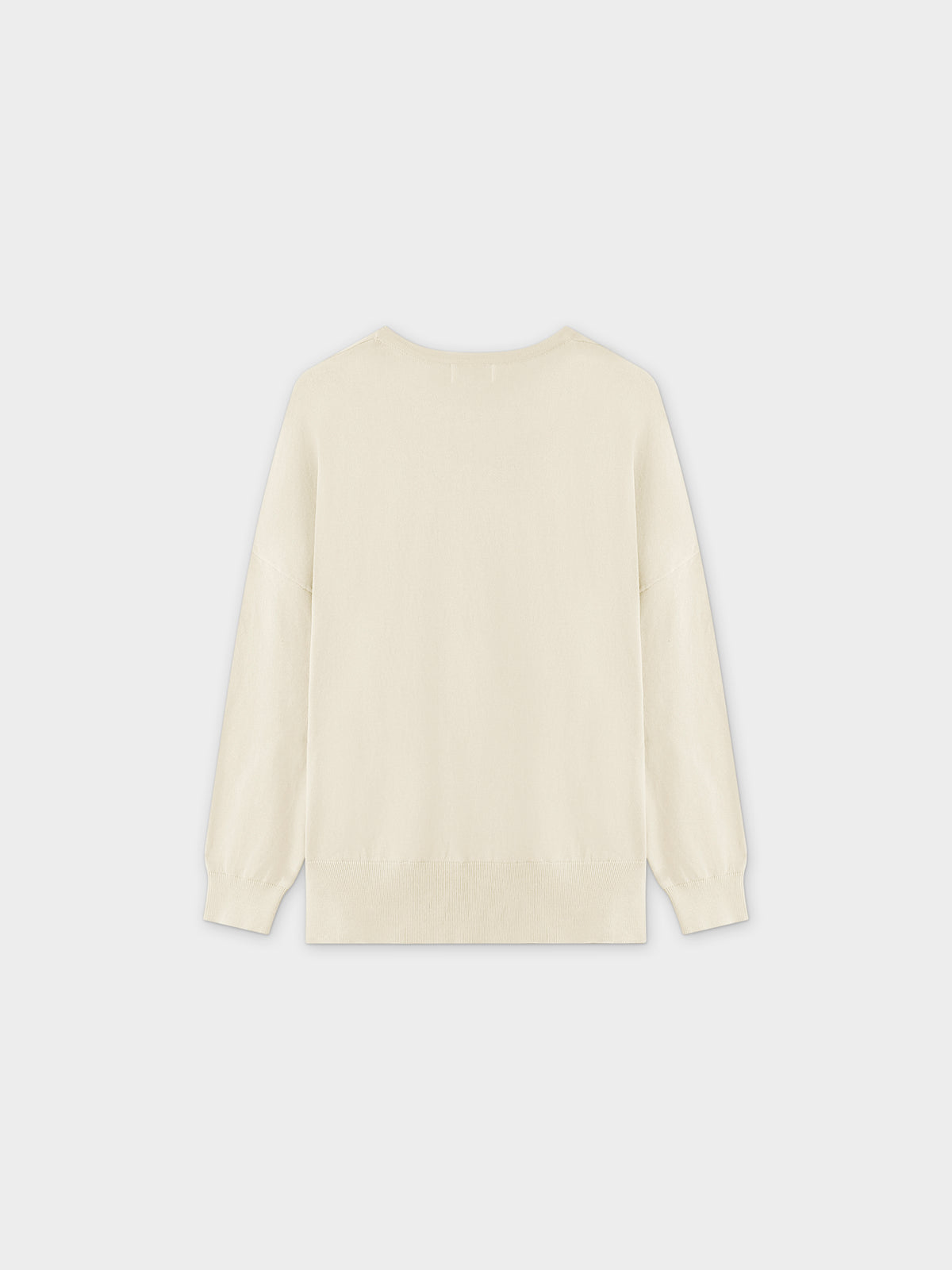 Oversized Lightweight Sweater-Ivory