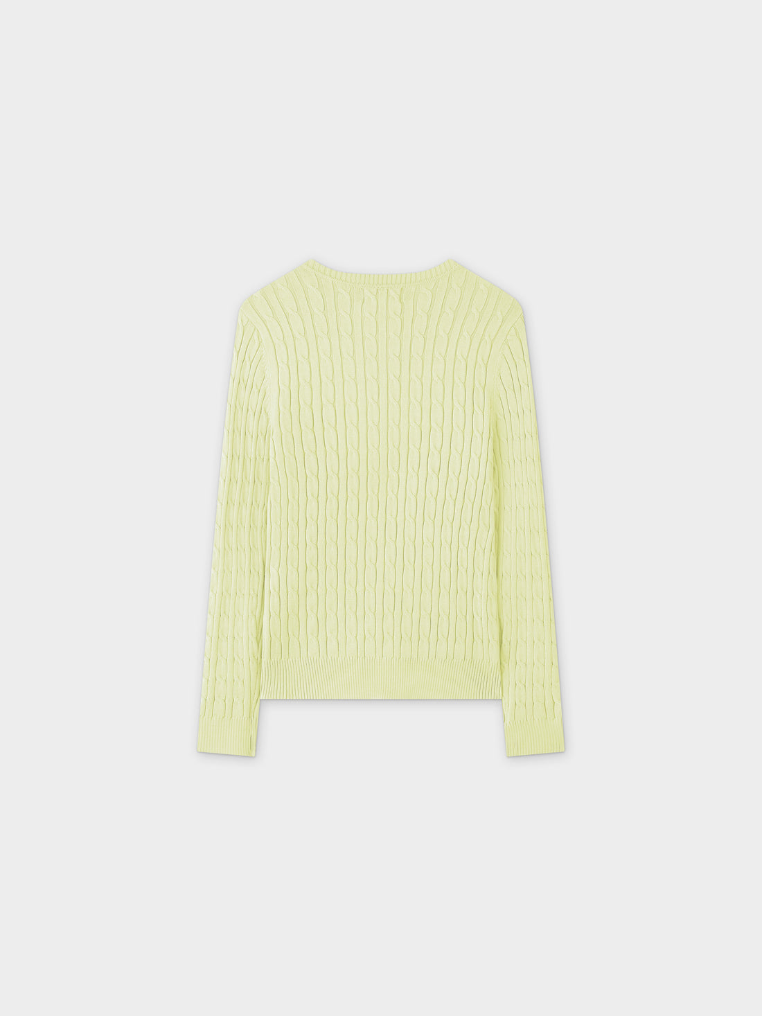 Knit Cable Sweater-Yellow