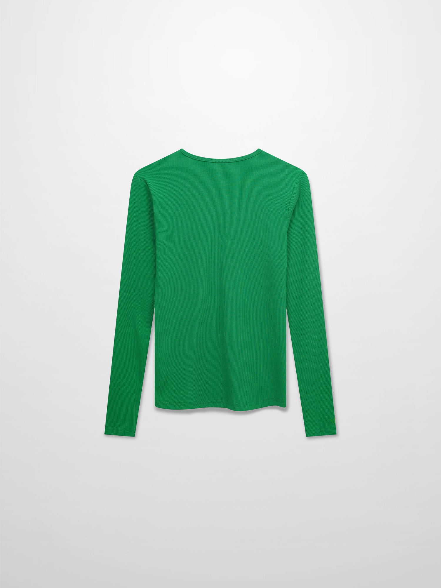 Soft Ribbed High V Tee-Kelly Green