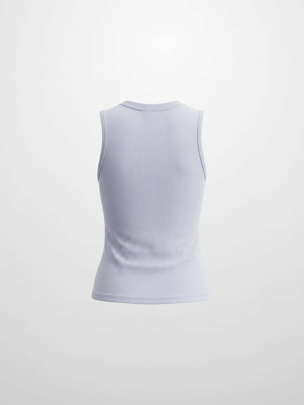 Sleeveless Basic Tee-Light Blue