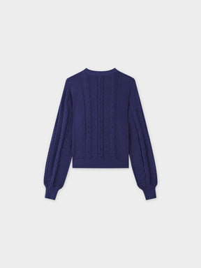 Cross Stitch Sweater-Navy