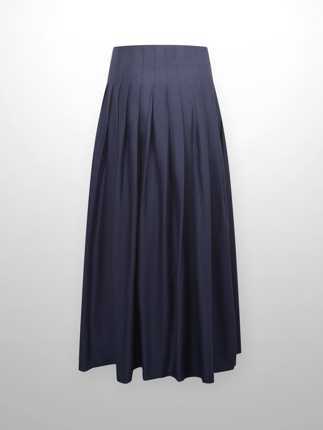 Full Pleated Skirt-Navy