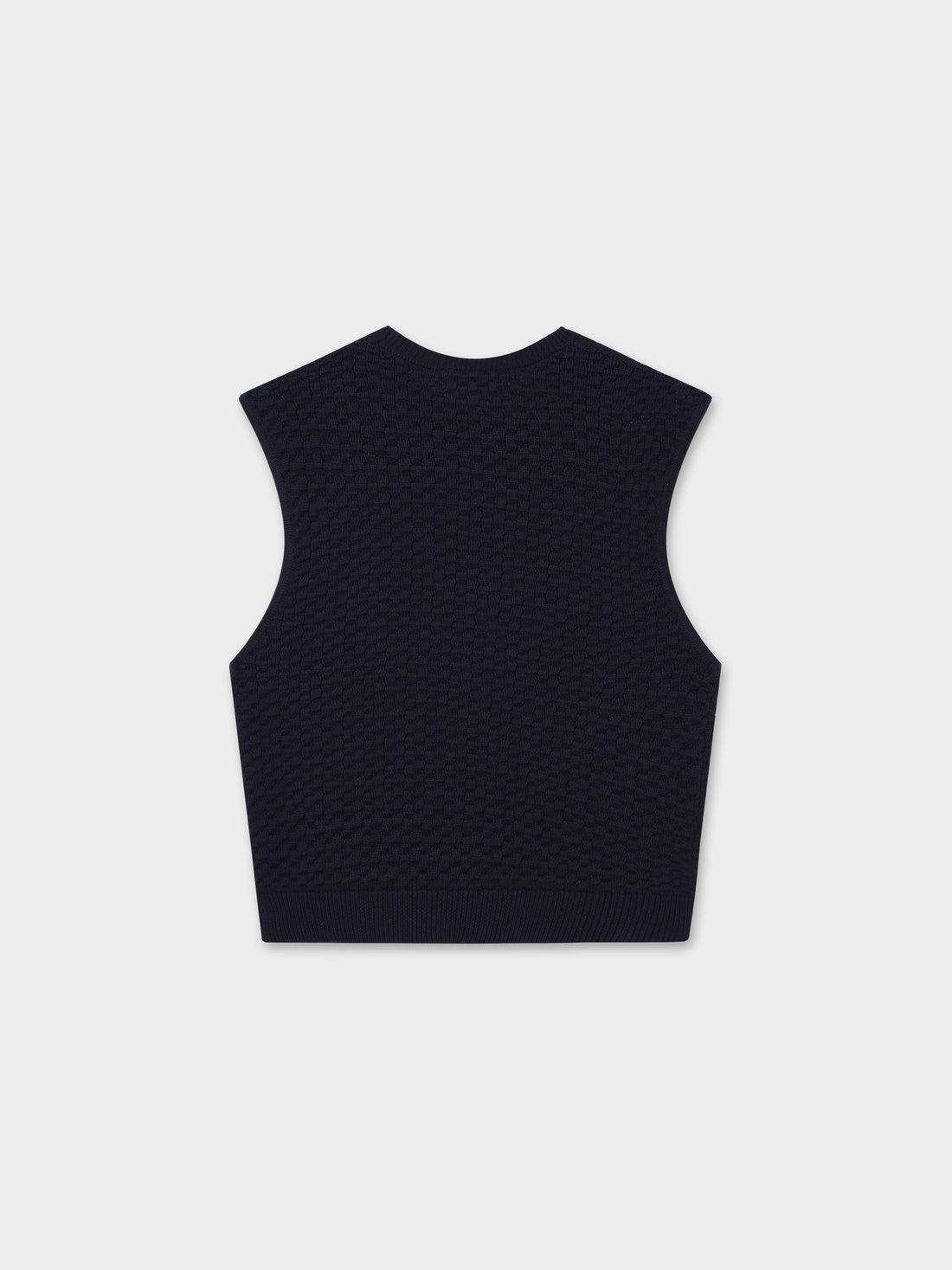 Box Weave Vest-Black