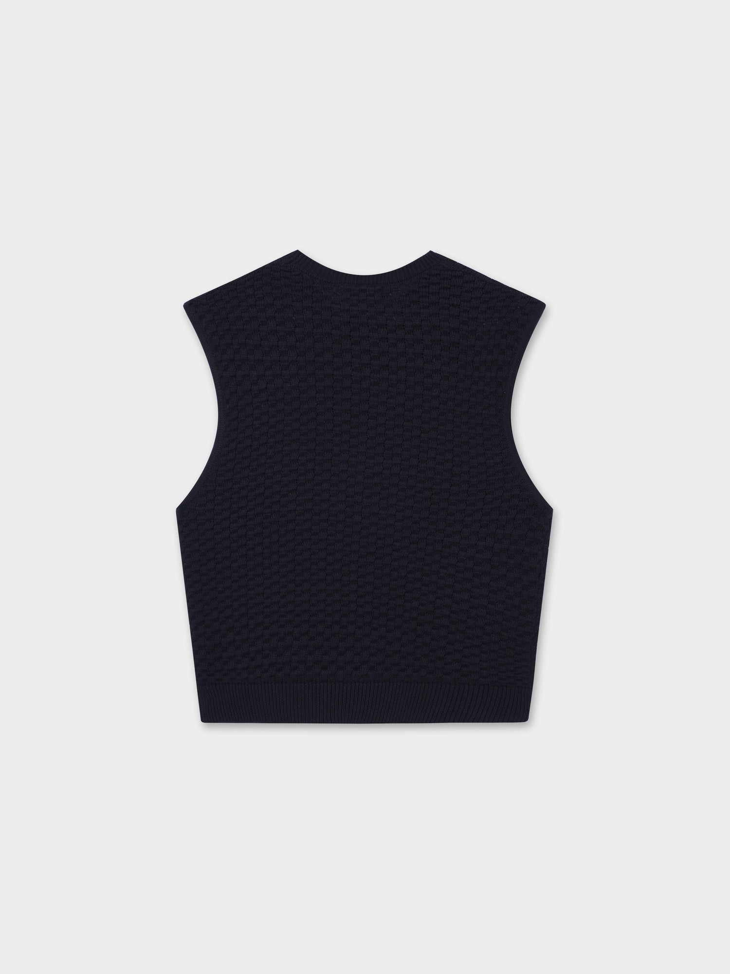 Box Weave Vest-Black