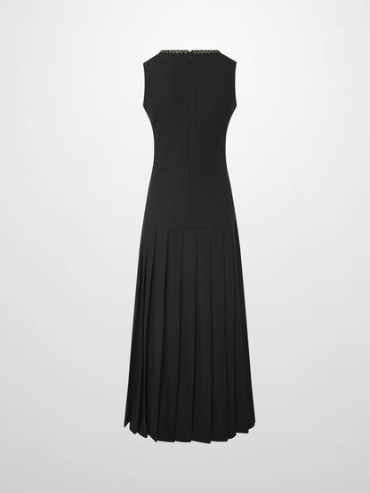 Yoke Pleated Jumper - Black