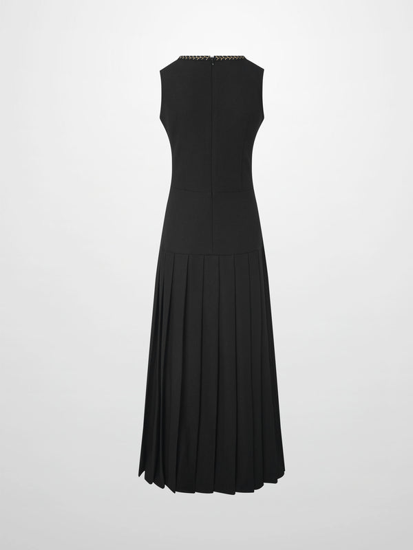 Yoke Pleated Jumper - Black