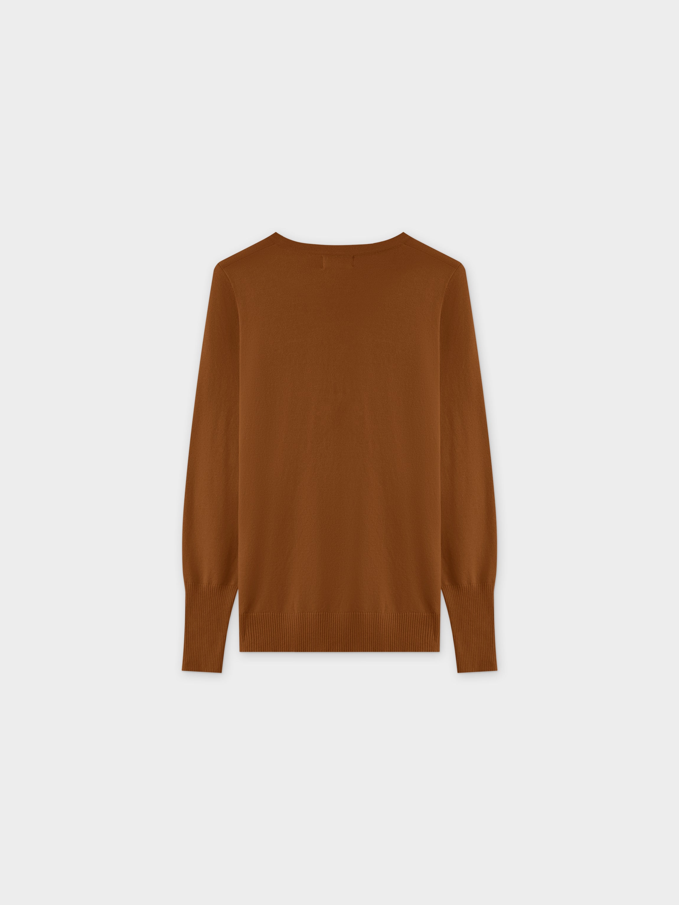 Basic Crew Sweater LS-Brown