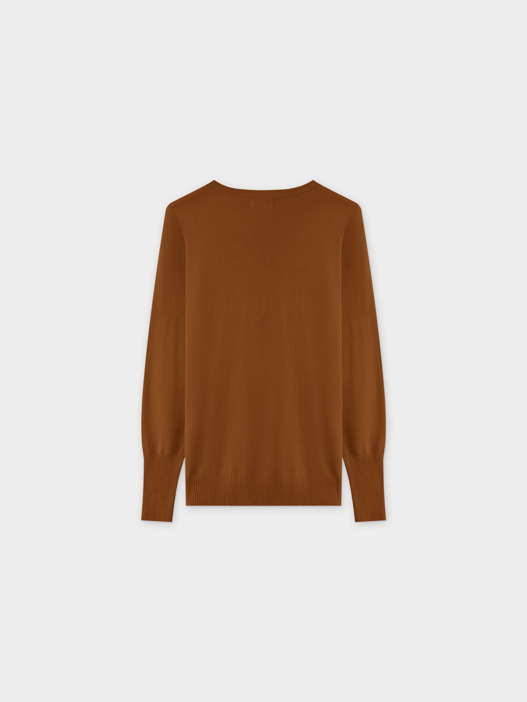 Basic Crew Sweater LS-Brown